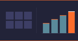 Six identical faded blocks on the left representing interchangeable AI-powered vendor labels, separated by a dashed line from four rising distinct bars on the right representing the explain, configure, audit, and override evaluation rubric for AI in workforce management.
